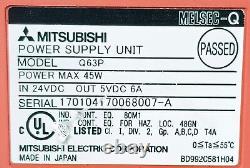 Mitsubishi Q63P, 45W, 24VDC, 6AMP, POWER SUPPLY UNIT (USED)