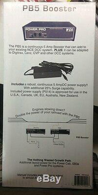 NCE 45 PB5 5 AMP Power Booster & Power Supply NCE Digitrax DCC MODELRRSUPPLY