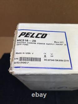 NEW! PELCO MCS16-20 Master Power Supply Fused Power Supply, 16 Outputs, 20amp