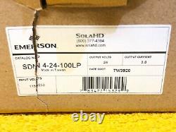 New Emerson Sola Sdn 4-24-100lp Power Supply 115/230 Vac Input 24 VDC 3.8 Amp