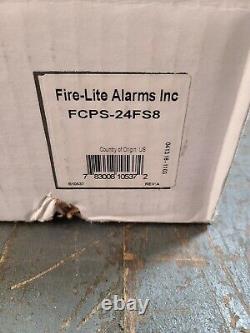 New Fire-lite Firelite Fcps-24fs8 120vac 4 Circuit 8 Amp Fire Alarm Power Supply