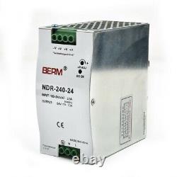 New NDR-240-24 24 Volt 10 Amp 240 Watt Industrial DIN Rail Power Supply