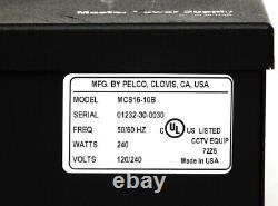 Nos Pelco Mcs16-10b Master Power Supply Camera 10amp 16 Out Breaker 120-240v