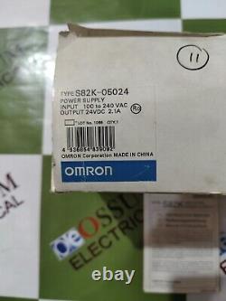 Omron S82K-05024 Power Supply In 100-240vac Out 24vdc 2.1Amp Free Fast Shipping