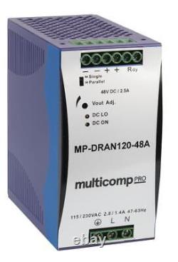 POWER SUPPLY, AC-DC, 48V, 2.5A, AC / DC Converters, MP-DRAN120-48A