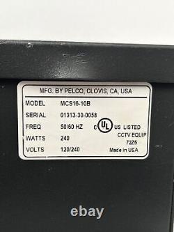 Pelco Mcs16-10b Master Power Supply Camera 10amp 16 Out Breaker 120-240v