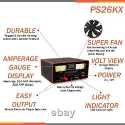 Pyramid PS26KX 25 Amp Power Supply Powers 615V DC Devices WithCooling Fan