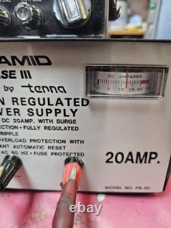 Pyramid Regulated Power Supply Model PS-20. 20Amp 13.8v DC Power Supply