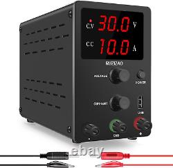 RUZIZAO DC Power Supply Variable, 30V 10A Adjustable Regulated Bench Power Lab