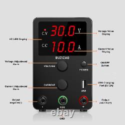 RUZIZAO DC Power Supply Variable, 30V 10A Adjustable Regulated Bench Power Lab