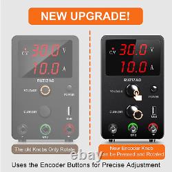 RUZIZAO DC Power Supply Variable, 30V 10A Adjustable Regulated Bench Power Lab