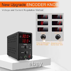 RUZIZAO DC Power Supply Variable, 30V 10A Adjustable Regulated Bench Power Lab