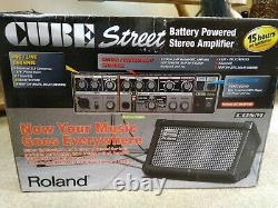 Roland Street Cube Battery Amp and GENUINE ROLAND POWER SUPPLY still boxed nice