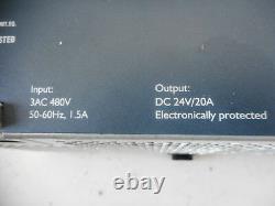 SOLA - 24DC POWER SUPPLY 20amps Output - 380.480ac 3 ph Input SDN-20-24-480