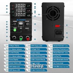 SPS-3010M 30V 10A DC Regulated Power Supply with Encoder Knob & Safety Features