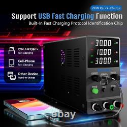 SPS-3010M 30V 10A DC Regulated Power Supply with Encoder Knob & Safety Features
