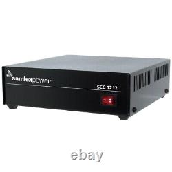 Samlex Power Supply 12V 10A Desktop Switching Converter 120V AC Input SEC-1212