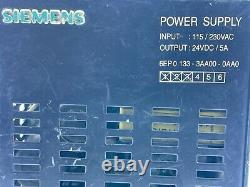 Siemens 6EP01333AA000AA0 Power Supply 115/230VAC 24VDC 5AMP