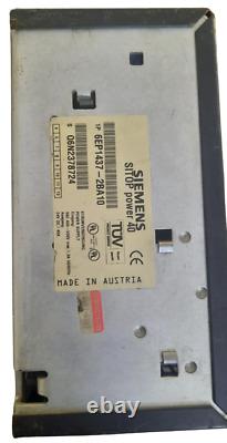 Siemens SITOP 40amp Power Supply 6EP1 437-2BA10 400-500VAC INPUT 24VDC OUT40A
