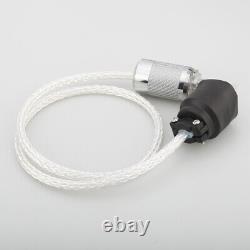 Silver Plated 8AG UK Mains Power Supply Cable HI FI Audio Amp IEC Plug Cord