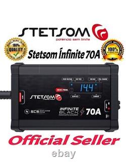 Stetsom Infinite Black Car Audio Power Supply Fonte 70A Battery Charger 70 Amp