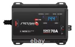 Stetsom Infinite Black Car Audio Power Supply Fonte 70A Battery Charger 70 Amp