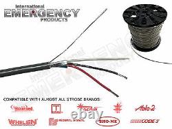 Strobe Cable 3 Wire 18 AWG Shielded for AMP Power Supply Whelen Federal SIgnal