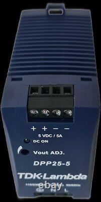 TDK Lambda DPP25-5 AC/DC DIN Rail Power Supply 5VDC 5AMP 25Watts