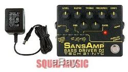 Tech 21 NYC SansAmp Bass Driver DI V2 Pre-amp Stomp Box (ADAPTER POWER SUPPLY)