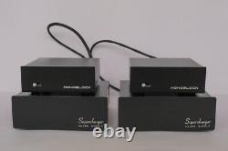 Temple Audio Monoblock Audiophile Power Amps with Supercharger Power supplies