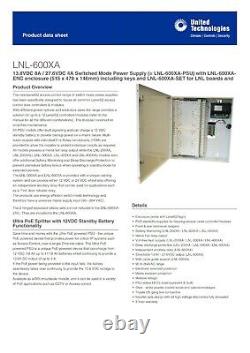 UTC Lenel LNL 600XA Door Access Control Power Supply 12vdc 8amp / 24vdc 4amp