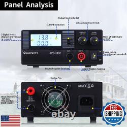 Universal Compact Bench Power Supply- 30 Amp Regulated Home Lab Benchtop AC-t