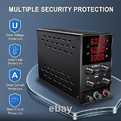 Variable 60V 5A Lab Bench DC Power Supply Precision Multi-Protection