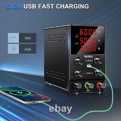 Variable 60V 5A Lab Bench DC Power Supply Precision Multi-Protection