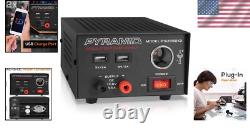 Versatile 7 Amp Power Supply with USB Ports & Cigarette Lighter for Electronics