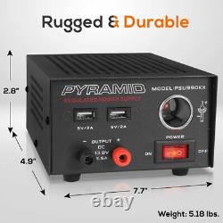 Versatile 7 Amp Power Supply with USB Ports & Cigarette Lighter for Electronics