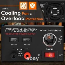 Versatile 7 Amp Power Supply with USB Ports & Cigarette Lighter for Electronics