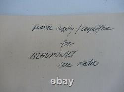 Vintage Porsche 356 BLAUPUNKT Car Radio External Amp Power Supply