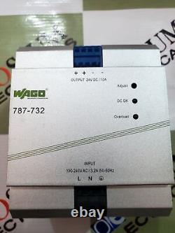 Wago 787-732 Power Supply In 110-240vac Out 24vdc 10amp Free Fast Shipping