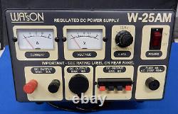Watson W-25am Bench Power Supply. 0-15v / 25amps (30a Peak) Tested, Working