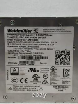 Weiidmuller Promax3-480w 24v 20amp Power Supply Free Fast