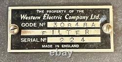 Western Electric Type 30848-A Filter Unit Power Supply For 49A Preamps Or Amps