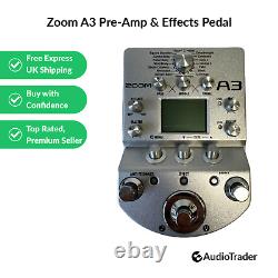 Zoom A3 Pre-Amp & Effects Pedal for Acoustic Guitar With US Power Supply