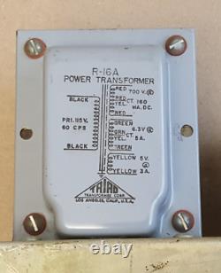 Alimentation ITA / Transformateur Triad R-16A / Self Stancor C-171 pour amplificateur à lampes à bande
