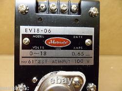 Alimentation Variable Metronix Ev18-06 0-18 Vac 0,65 Ampères Max. Nos