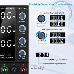Alimentation de banc variable DC 120V 3A réglable avec charge rapide USB-C