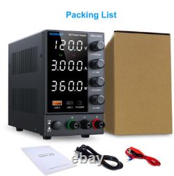 Alimentation de banc variable DC 120V 3A réglable avec charge rapide USB-C