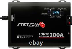 Alimentation de voiture audio Stetsom Infinite Black Power Supply Fonte 200A Chargeur de batterie 200 Ampères