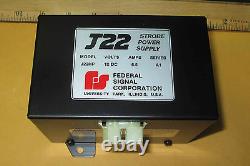 Alimentation électrique J22hp Federal Strobe 6.5 Amp 12vdc Nouveau Stock Ancien