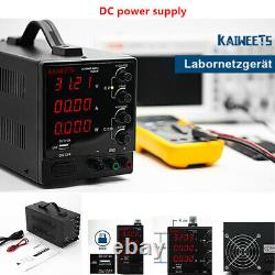 Authentic Kaiweets DC Power Supply Variable, 4 Affichage LCD Numérique (0-30v/0-10a)